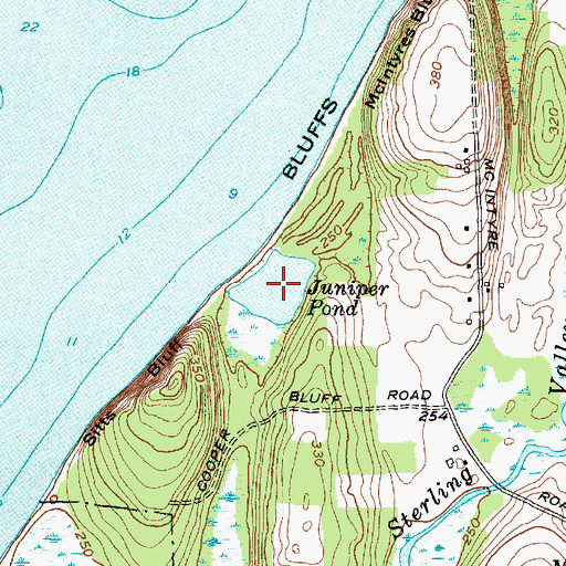 Topographic Map of Juniper Pond, NY