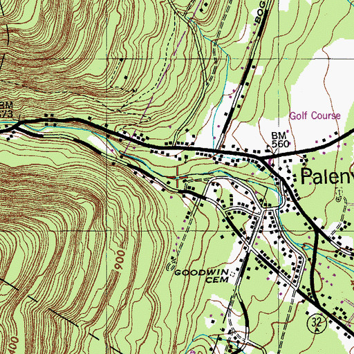 Topographic Map of Kaaterskill Clove, NY