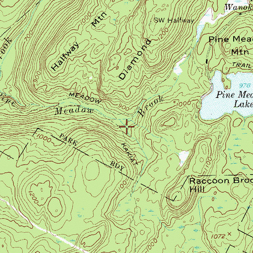 Topographic Map of Kakiat Trail, NY