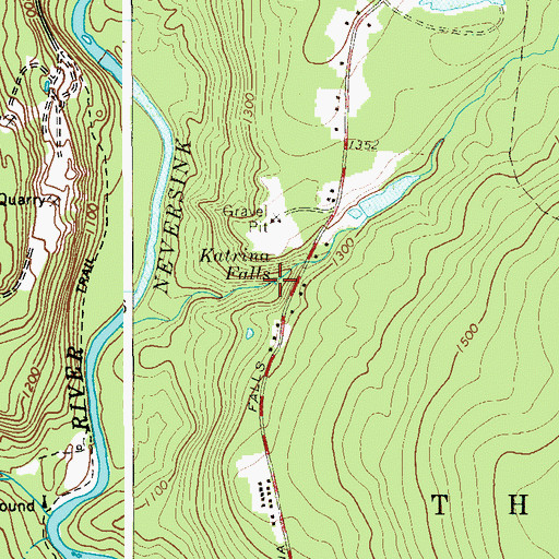 Topographic Map of Katrina Falls, NY