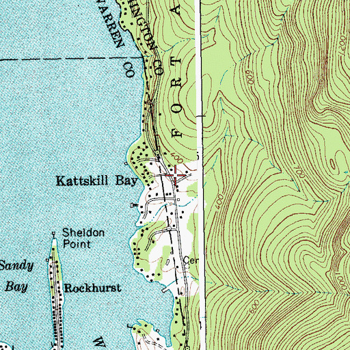 Topographic Map of Kattskill Bay, NY