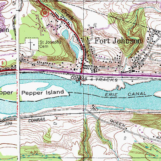 Topographic Map of Kayaderosseras Creek, NY