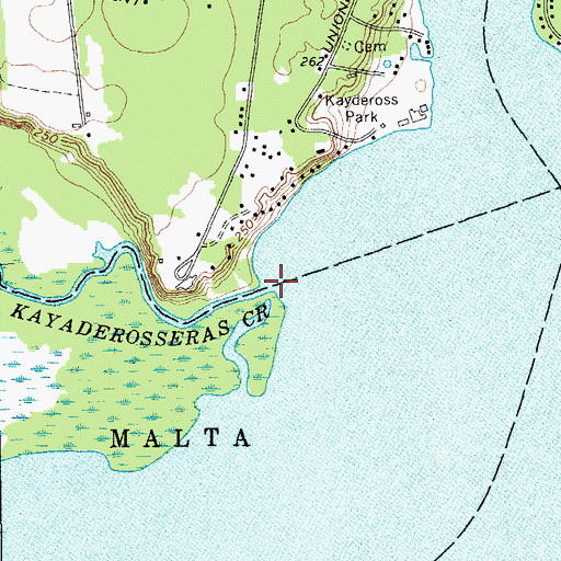 Topographic Map of Kayaderosseras Creek, NY