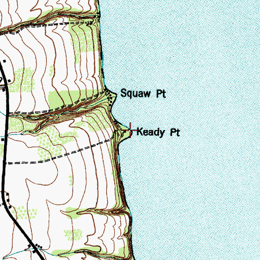 Topographic Map of Keady Point, NY