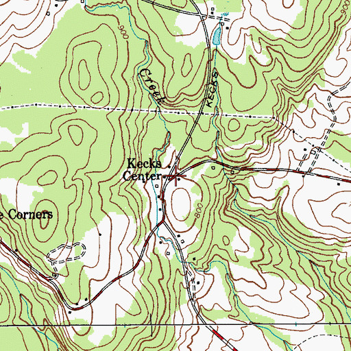 Topographic Map of Kecks Center, NY