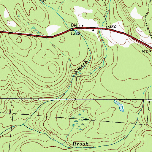 Topographic Map of Keese Brook, NY