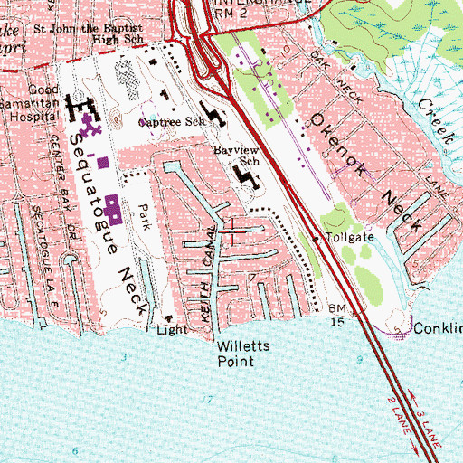 Topographic Map of Keith Canal, NY