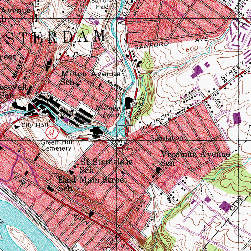 Topographic Map of Kellogg Pond, NY