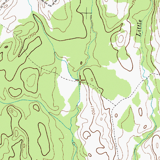 Topographic Map of Kelly Creek, NY