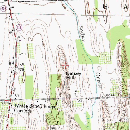 Topographic Map of Kelsey Hill, NY