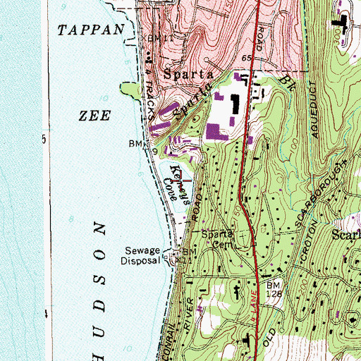 Topographic Map of Kemeys Cove, NY