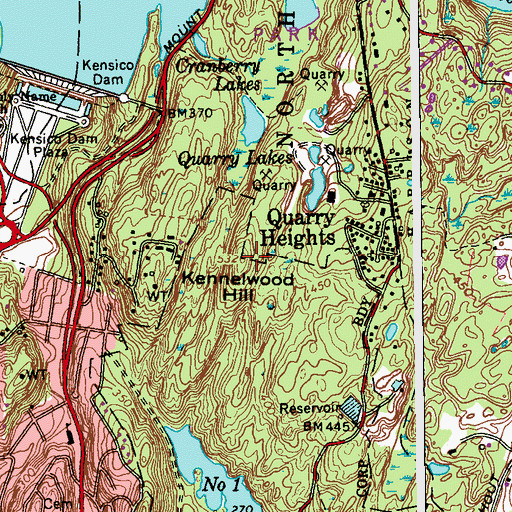 Topographic Map of Kennelwood Hill, NY