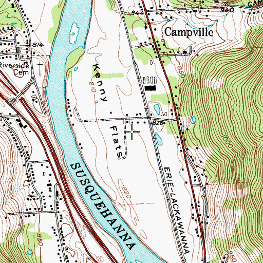 Topographic Map of Kenny Flats, NY