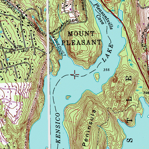 Topographic Map of Kensico Lake, NY