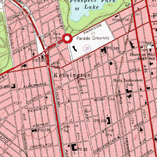 Topographic Map of Kensington, NY