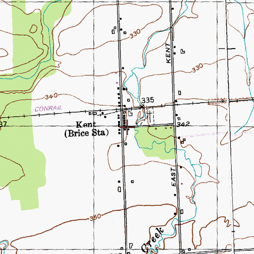 Topographic Map of Kent, NY