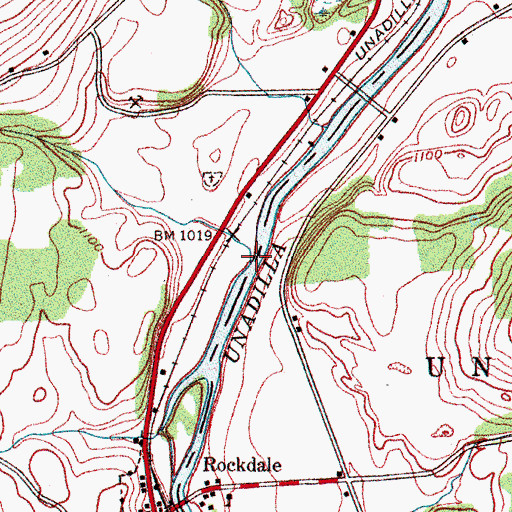 Topographic Map of Kent Brook, NY