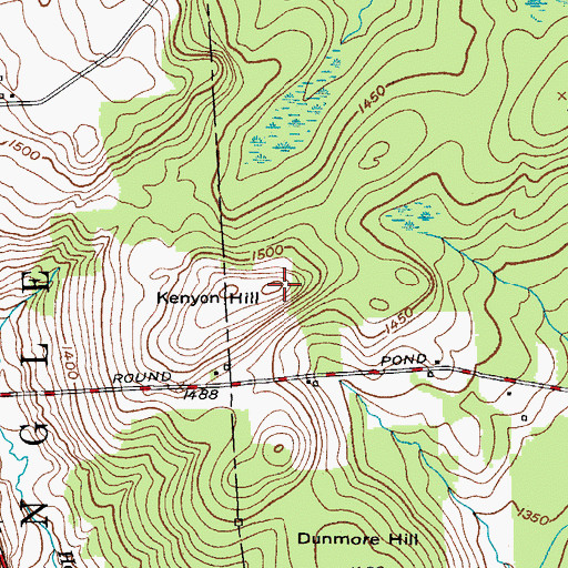 Topographic Map of Kenyon Hill, NY