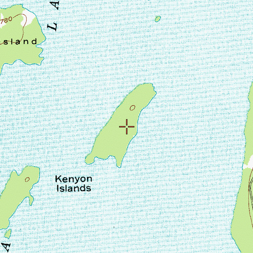 Topographic Map of Kenyon Islands, NY