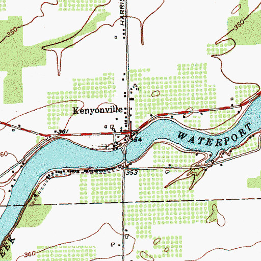 Topographic Map of Kenyonville, NY