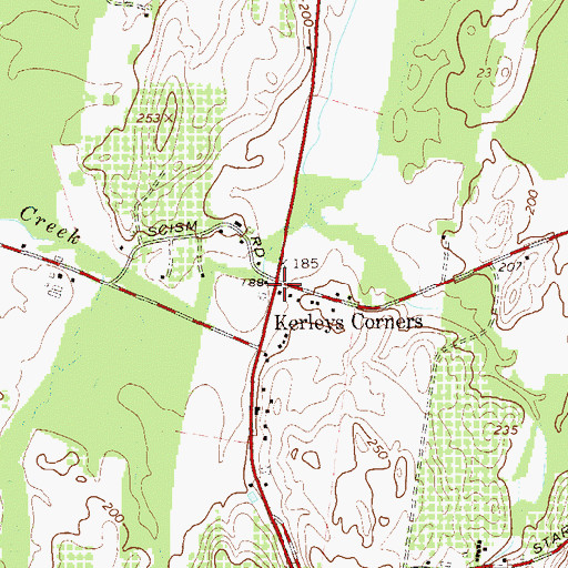 Topographic Map of Kerleys Corners, NY