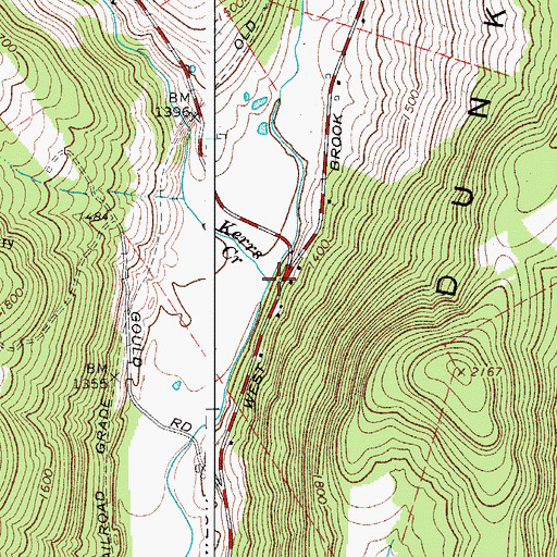 Topographic Map of Kerrs Creek, NY