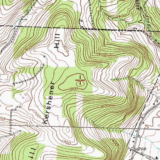 Topographic Map of Kershener Hill, NY