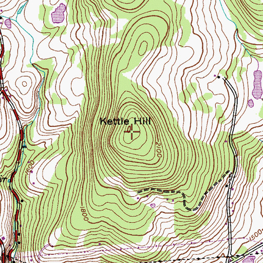 Topographic Map of Kettle Hill, NY
