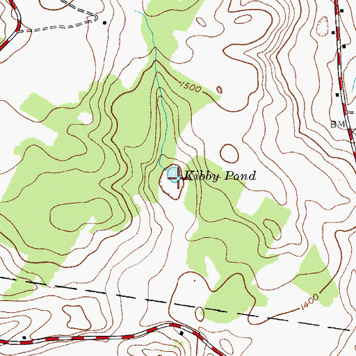 Topographic Map of Kibby Pond, NY