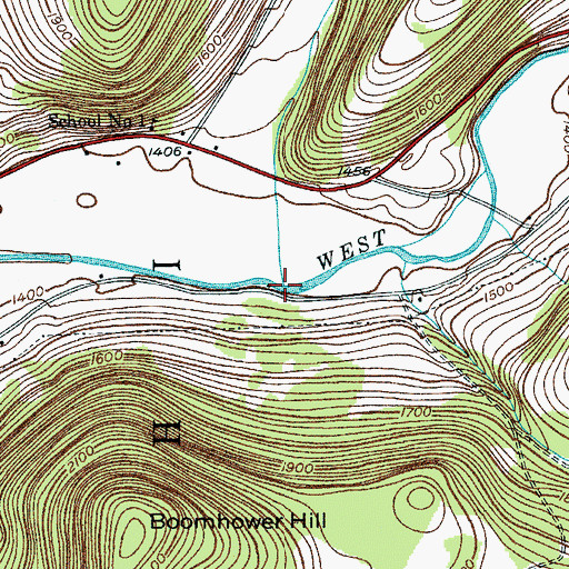 Topographic Map of Kidd Brook, NY