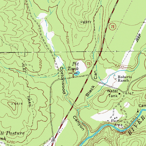 Topographic Map of Pit Tank, AZ