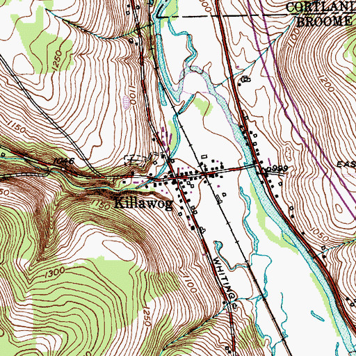 Topographic Map of Killawog, NY