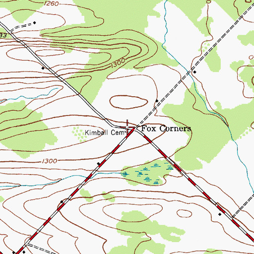 Topographic Map of Kimball Cemetery, NY