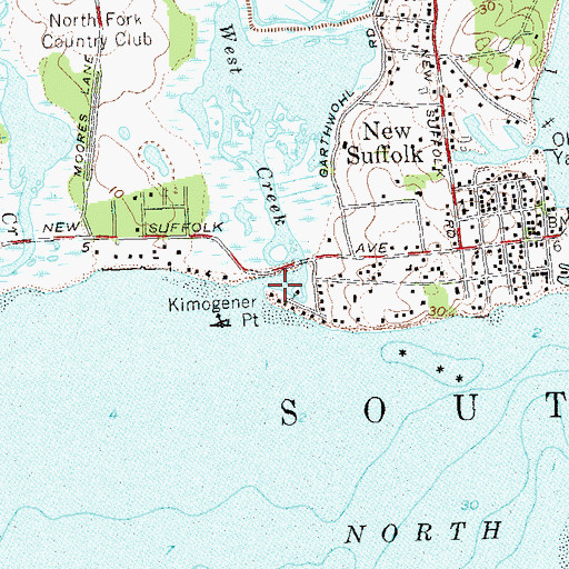 Topographic Map of Kimogene Point, NY
