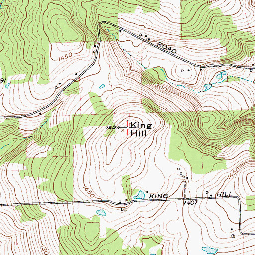 Topographic Map of King Hill, NY