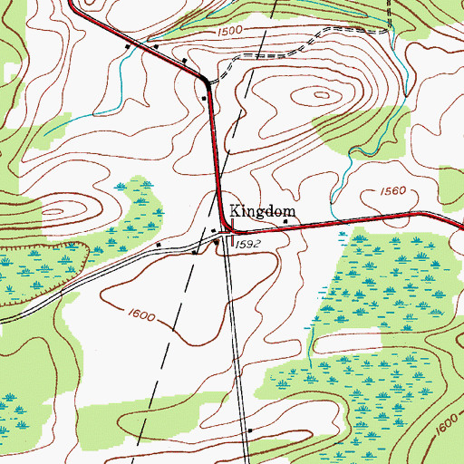 Topographic Map of Kingdom, NY