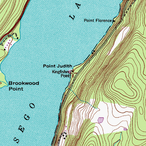 Topographic Map of Kingfisher Tower, NY