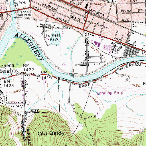 Topographic Map of Kings Brook, NY