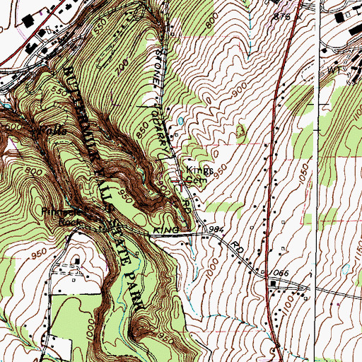 Topographic Map of Kings Cemetery, NY