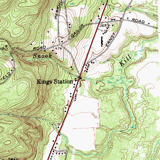 Topographic Map of Kings Station, NY