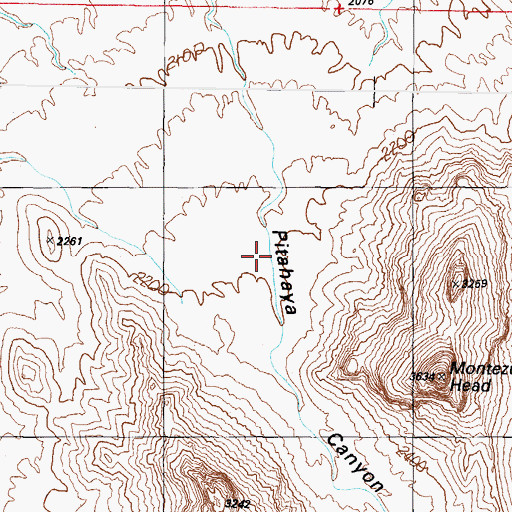Topographic Map of Pitahaya Canyon, AZ