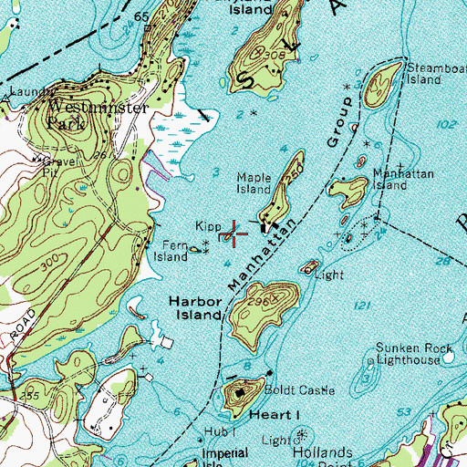 Topographic Map of Kipp Island, NY