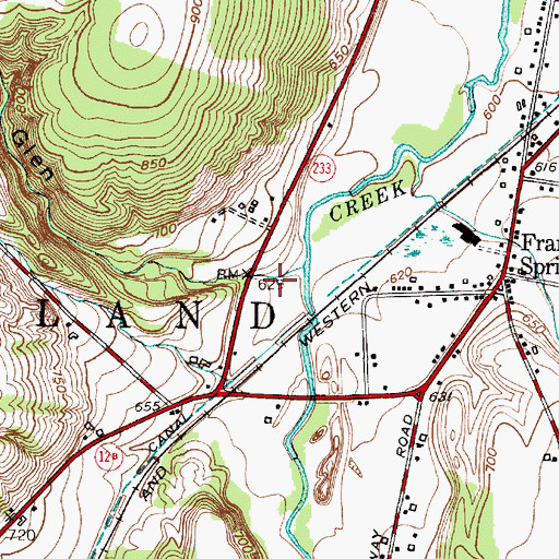 Topographic Map of Kirkland Glen, NY