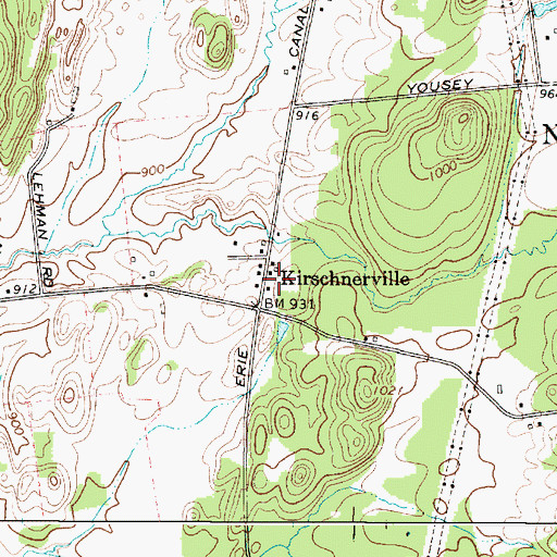 Topographic Map of Kirschnerville, NY