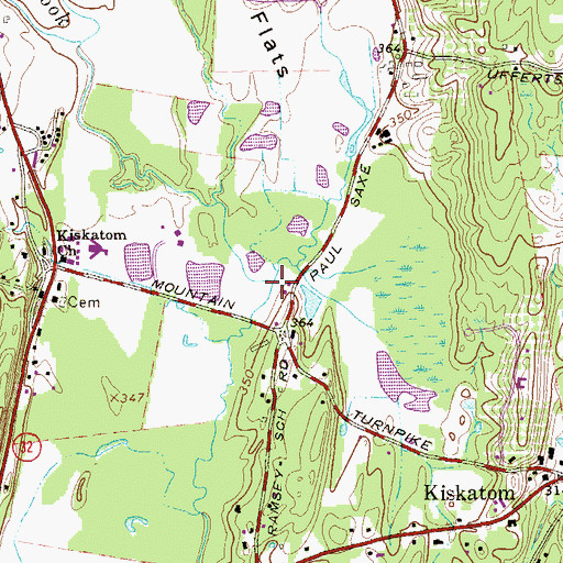 Topographic Map of Kiskatom Brook, NY