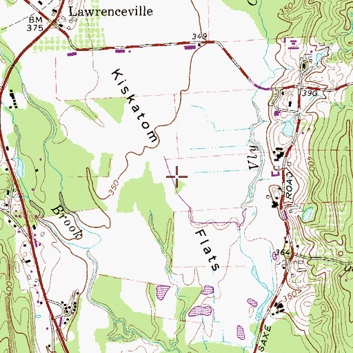 Topographic Map of Kiskatom Flats, NY