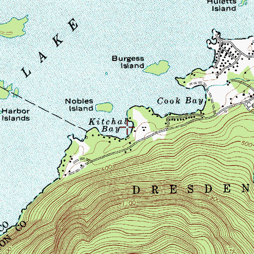 Topographic Map of Kitchal Bay, NY