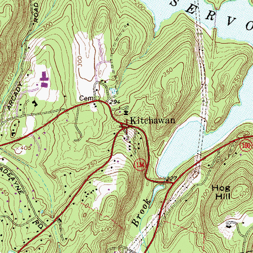 Topographic Map of Kitchawan, NY