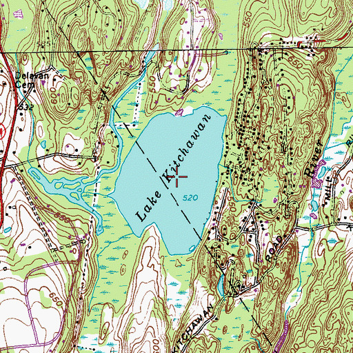 Topographic Map of Lake Kitchawan, NY