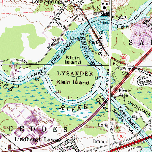 Topographic Map of Klein Island, NY
